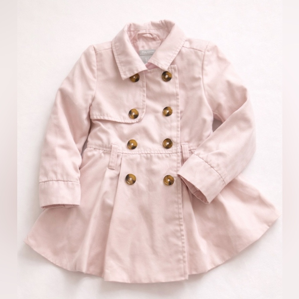 Tahari Baby Girl Blush Trench Coat Jacket | Size 2T | Classic Dress Coat